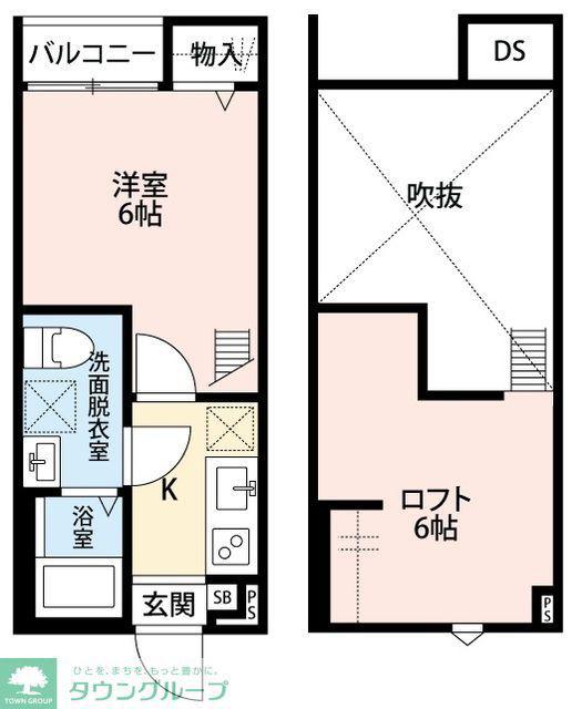 ルーチェ(1K/2階)の間取り写真