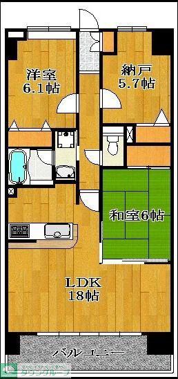 メルベーユ(3LDK/5階)の間取り写真