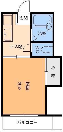 大瀬戸ビル(1K/4階)の間取り写真