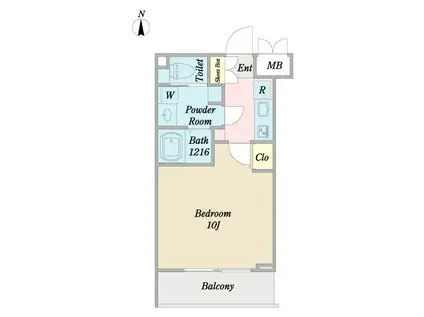 COZY山下通2(1K/2階)の間取り写真