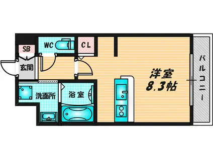 SOLANA弥刀(ワンルーム/3階)の間取り写真