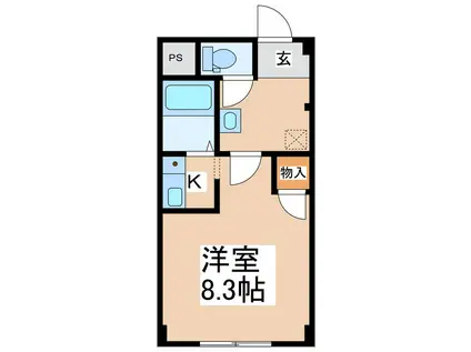 コーポ松木(1K/2階)の間取り写真