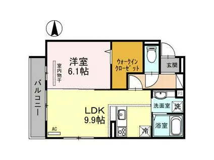 ルミナーレ(1LDK/3階)の間取り写真