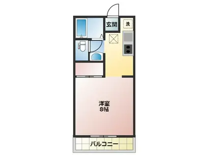 ルピナス21C(1K/1階)の間取り写真