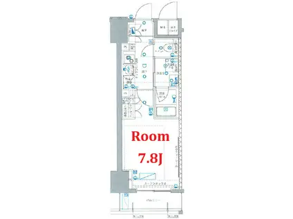 ルクシェール王子(1K/6階)の間取り写真