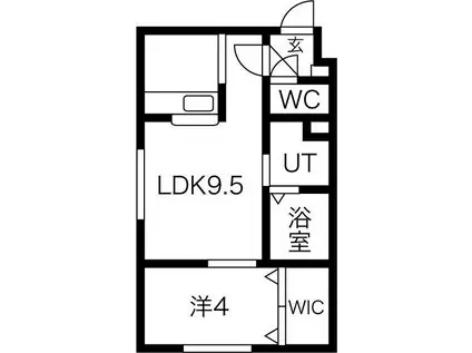 オハナS6W10(1LDK/2階)の間取り写真