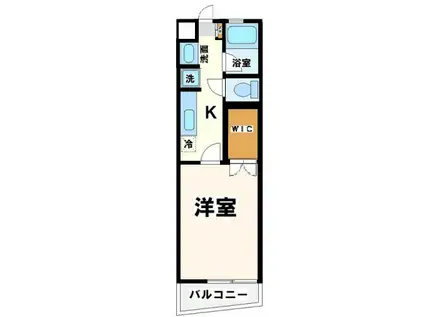 ポナール日新(1K/2階)の間取り写真