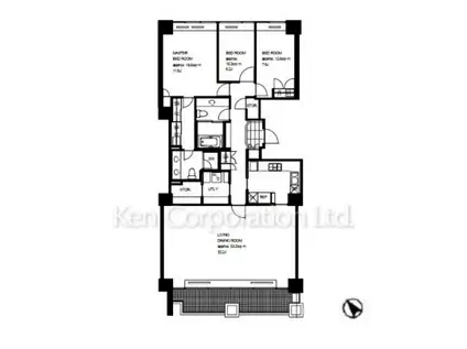 城山トラストコート(3LDK/5階)の間取り写真