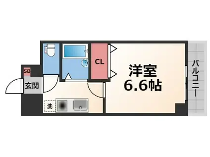 ルミエール山中(1K/5階)の間取り写真