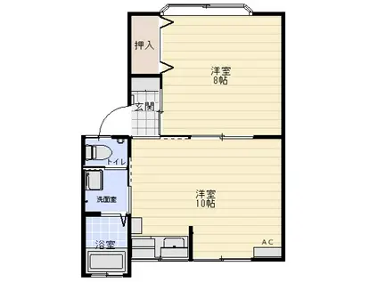 アーバンティヤマト(1LDK/2階)の間取り写真