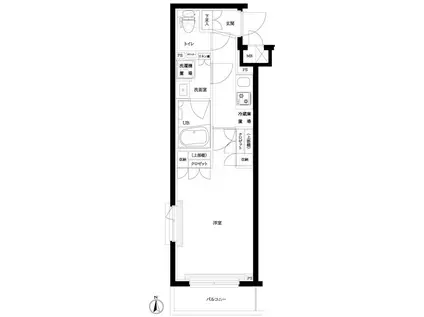 ルーブル都立家政六番館(1K/3階)の間取り写真
