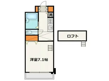 プルミエ(1K/6階)の間取り写真