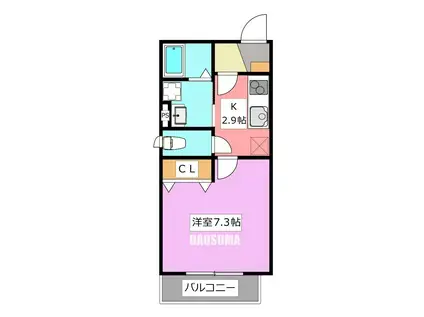 ノアレスト(1K/3階)の間取り写真