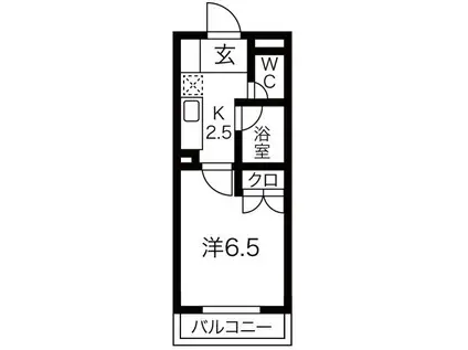 セントラル昭和(1K/1階)の間取り写真
