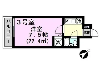 中央第10北松戸ビル(1K/3階)の間取り写真