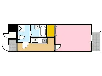 グランコート吉野町(1K/2階)の間取り写真