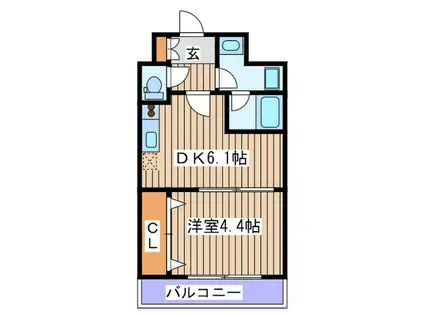 PREGIO都島(1DK/8階)の間取り写真