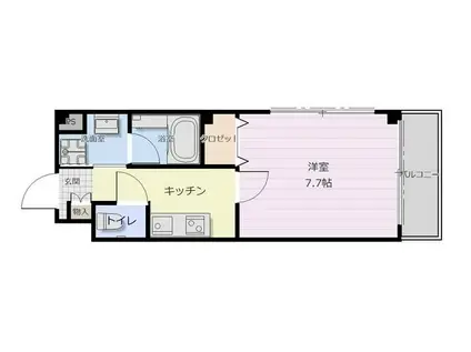 オーキッドコート(1K/3階)の間取り写真