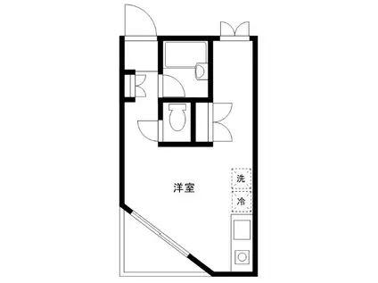 はなみずき(ワンルーム/3階)の間取り写真