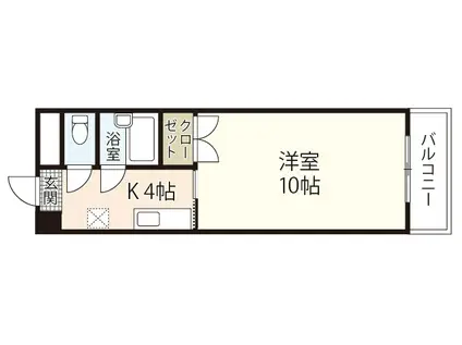 YZBLD大町東(1K/2階)の間取り写真