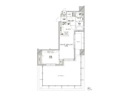 ザ・レジデンス・オブ・トーキョーH20ウエストタワー(1LDK/10階)の間取り写真