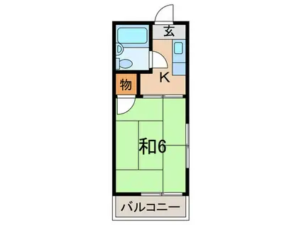 メゾン・ド・プチアンジェ(1K/2階)の間取り写真