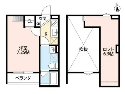 グランディール堺東(1K/1階)の間取り写真