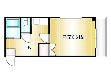 スカイマンション(1K/3階)の間取り写真