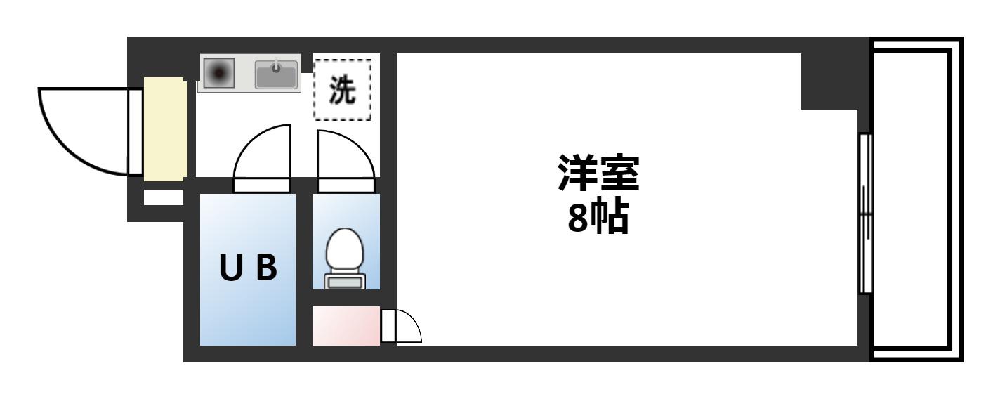 コーポグランピネード(ワンルーム/3階)の間取り写真
