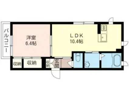 グレイス本町(1LDK/2階)の間取り写真