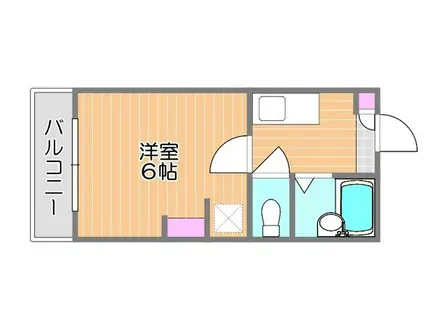 プレアール南方I(1K/1階)の間取り写真