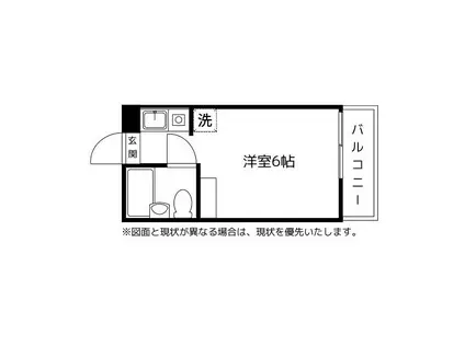 マリンパレス22(1K/1階)の間取り写真