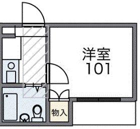 レオパレスHIRO(1K/1階)の間取り写真
