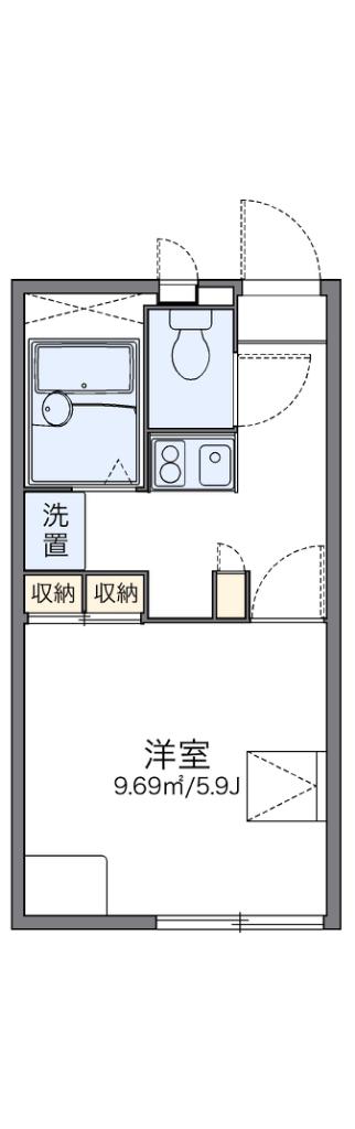 レオパレスフジミハイツC(1K/2階)の間取り写真