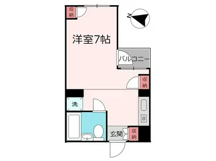 元住吉ハウス(ワンルーム/2階)の間取り写真