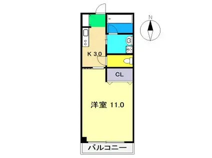ロイヤルハウス(1K/1階)の間取り写真