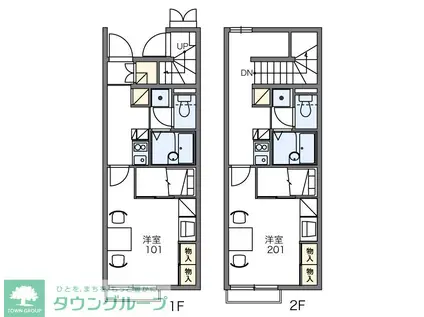 レオパレス丹荘 34244(1K/1階)の間取り写真