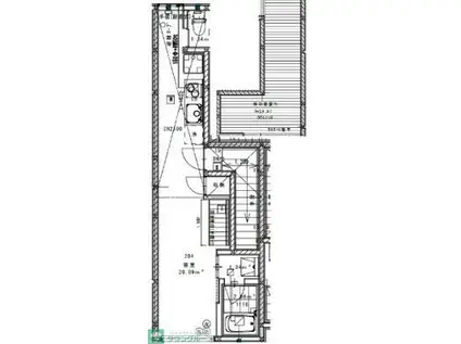 FLORENCE東府中(ワンルーム/2階)の間取り写真