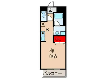 LE・CIEL(1K/3階)の間取り写真