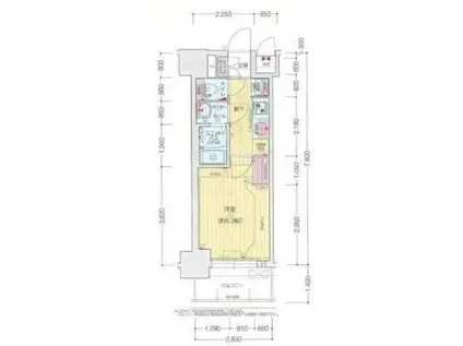 プレサンス太閤通ファシール(1K/5階)の間取り写真