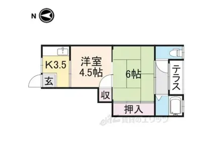 グランコート2番館(2K/2階)の間取り写真