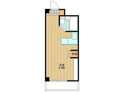 ラ・パルフェ・ド・立川NO1(ワンルーム/4階)の間取り写真