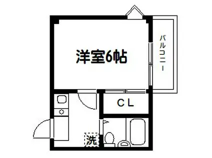 エポックAT(1K/2階)の間取り写真