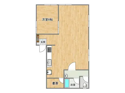 水前寺駅前Rビルテナント(1SLDK/4階)の間取り写真