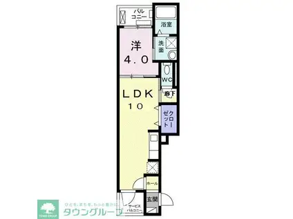 ハーモニープラザ ルチア(1LDK/2階)の間取り写真