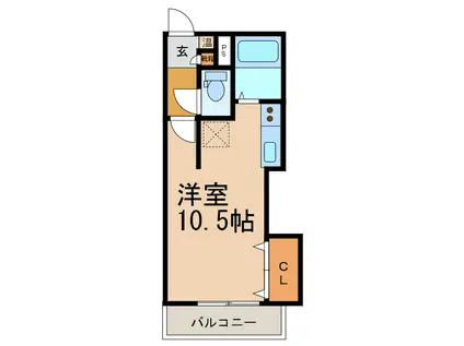 サンコーポ(ワンルーム/4階)の間取り写真