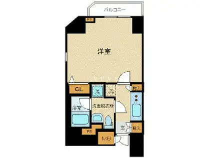 LEXE UENO(1K/5階)の間取り写真