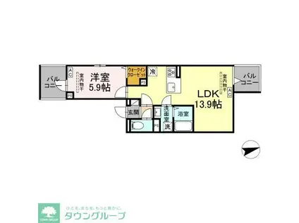 セレスティア祖師谷(1LDK/3階)の間取り写真