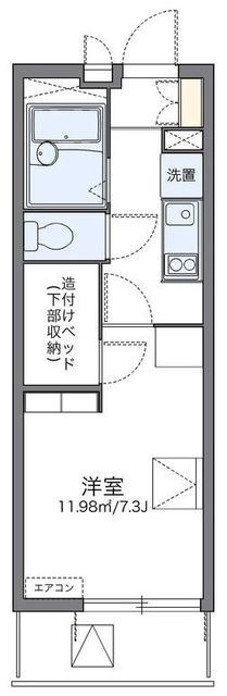 レオパレスアイリスN(1K/2階)の間取り写真