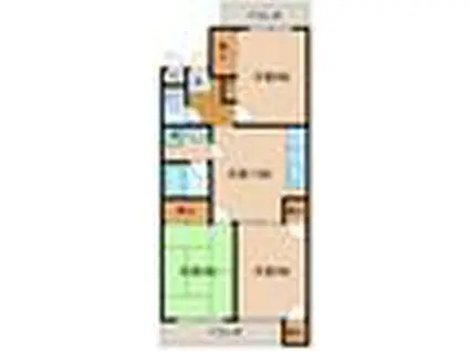 阿賀サンハイツ203(3DK/2階)の間取り写真